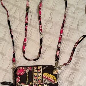 Vera Bradley Pink and Yellow Patterned Crossbody Bag